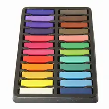 Best Sale Non-Toxic Hair Chalk Temporary Hair Dye Color’s Soft Pastels Salon Hair Color Set Kit (24 PCS)