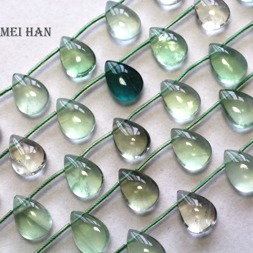 Free shipping (2 strands/set) natural 13*18mm fluorite crystal teardrop