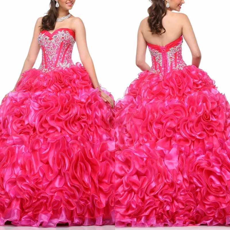 Фуксия vestido de торжественное formatura бальные платья quinceanera платья г.; Новинка бальное платье Пышное Платье сладкий 16 платья