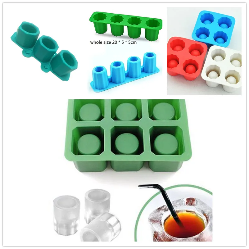 

Ice Shots Cup Shape Silicone Mold Ice Cube Drinking Glasses Mould Cement Clay Flower Pot Silicone molds