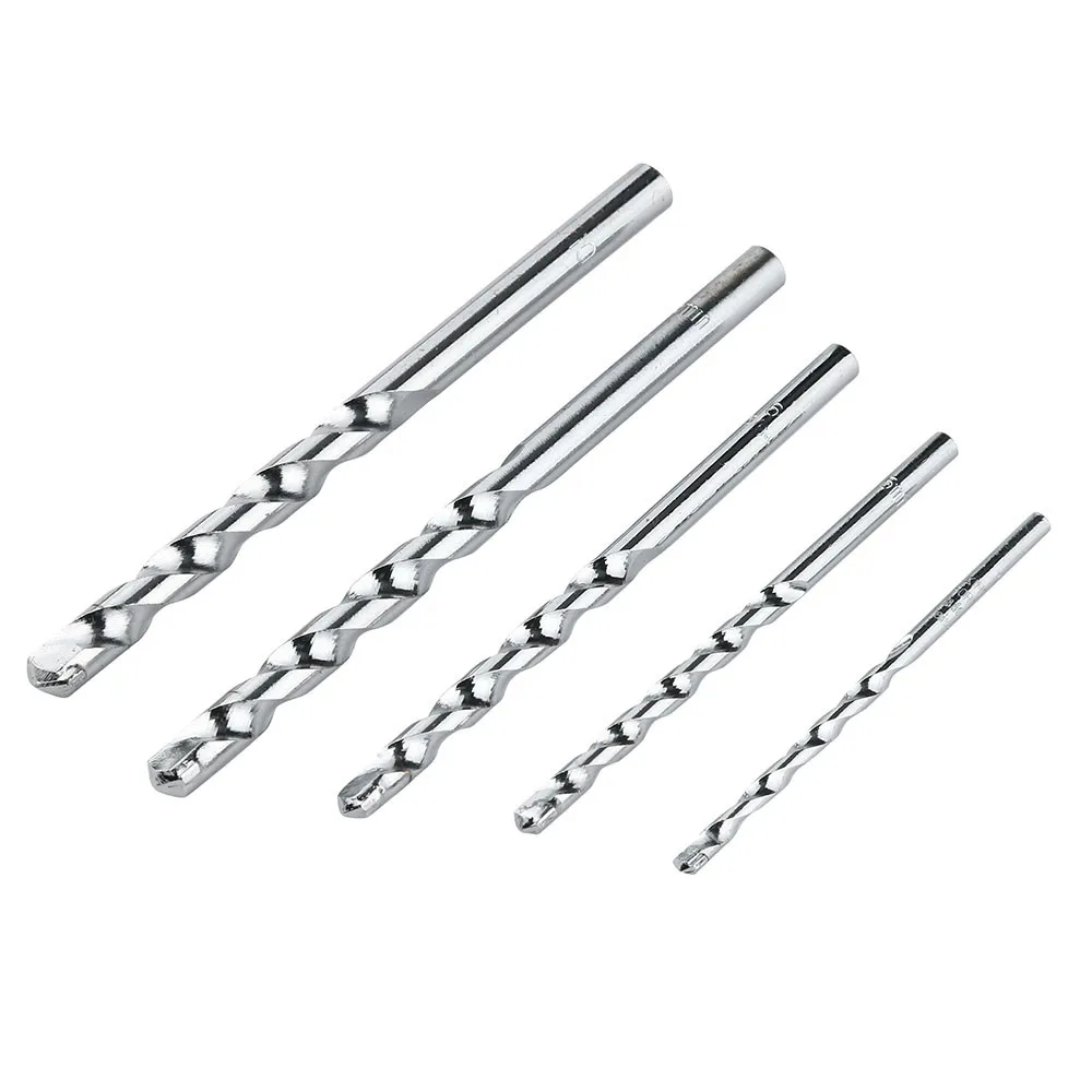 5pcs Surface Galvanized Carbide Impact Drill Bit Electric Tool Fittings