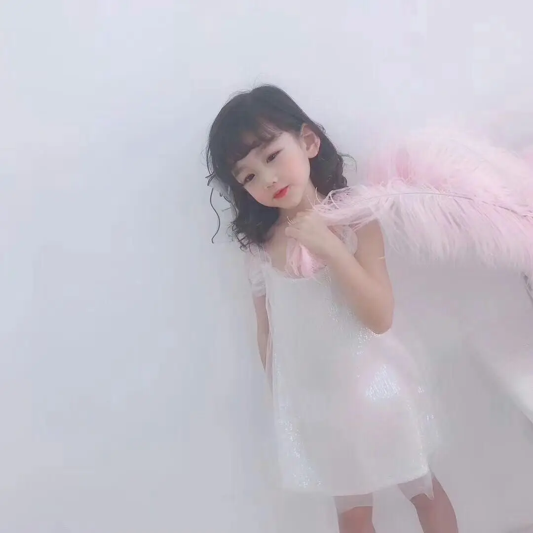 

chifuna Kids Dresses for Girls Summer Fashion Sequined Strap Dress Toddler Children's Clothing Fashion Princess Dresses for Girl