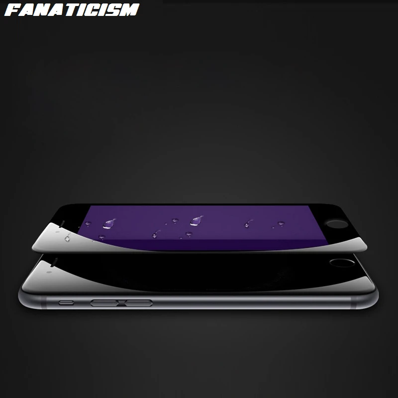 100pcs 9D Full Cover Tempered Glass For iPhone 6 7 8 Plus Anti-Blue Purple Light Screen Protector For iPhone11 Pro XR XS Max