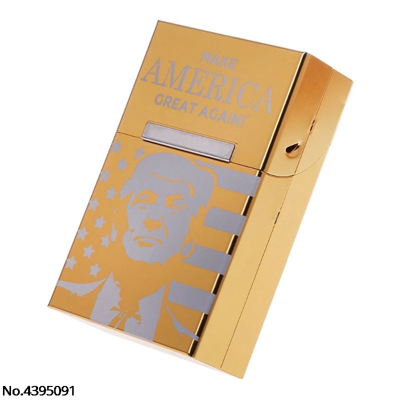 

Creative Personality Trump Cigaret Case Aluminum Gift Box Mini Cigarette