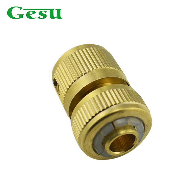 Brass 1/2 Gesu Quick Connector with Water Stop Garden Car Washing Hose