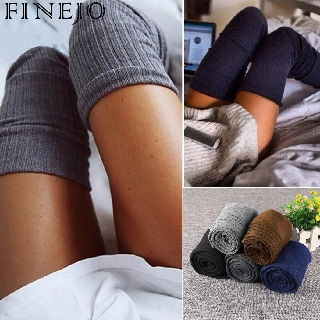 

New Women Socks Stockings Warm Thigh High Over the Knee Socks Long Knit Warm Stockings medias Sexy Stockings medias de mujer