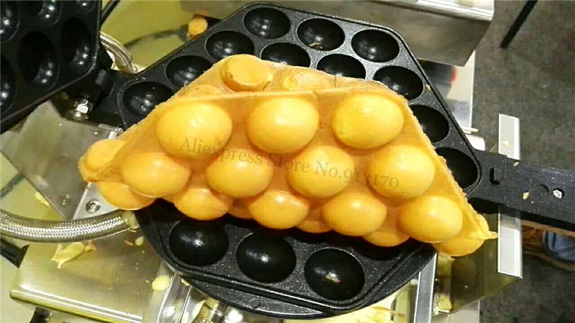 Hong Kong яйцо вафельница 220 V 110 V Электрический яйцевидные пуховки машины Высококлассные Нержавеющей Стали