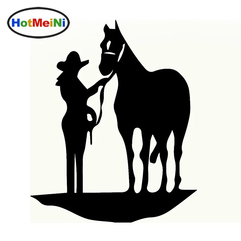 

Valiant Hot Beauty Cowboy Strong Horse Art Car Sticker for Camper Van Motorcycles Car Styling Reflective Vinyl Decal 10 Colors