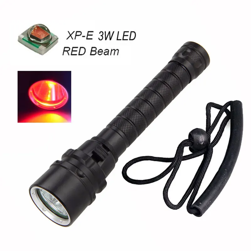 TMWT Дайвинг Подводная охота Подводные 100 м Torch Light Ультра-яркий XML T6 или CREE светодиодный фонарик холодный белый желтый УФ - Испускаемый цвет: XP-E Red Light