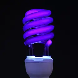 220 В E27 40 Вт УФ лампа Энергосберегающие черный свет фиолетовая лампа освещения УФ Ультрафиолетовые люминесцентные CFL спираль