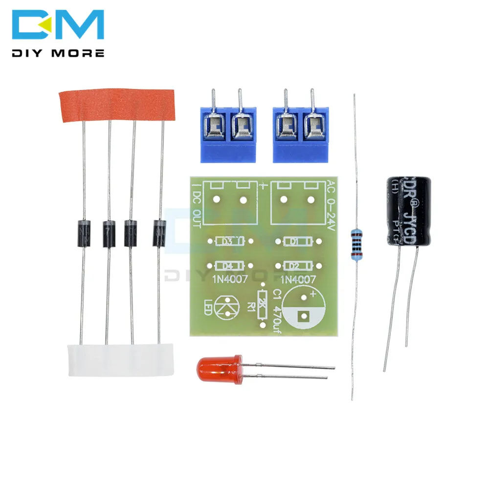 1n4007 Bridge Rectifier Ac To Dc Converter Full Wave Rectifier Board