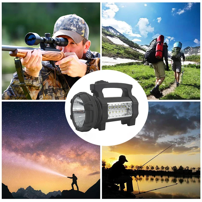 

Bright Rechargeable LED Flashlight Searchlight Spotlight Waterproof Torch camping Lantern Light for camping,car,hunting,Hiking