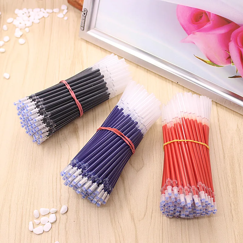 20 PCS/lot Neutral Ink Gel Pen Refill Neutral Pen Good Quality Refill Black Blue Red 0.5mm Bullet Refill Office And School