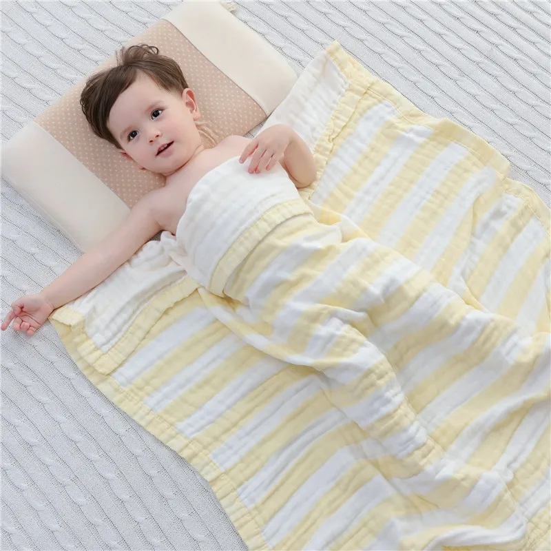 MOTOHOOD Cotton Baby Blankets Newborn Super Soft Muslin Baby Swaddle Wrap Summer Baby Boy Blanket Baby Room Accessories 110cm (3)