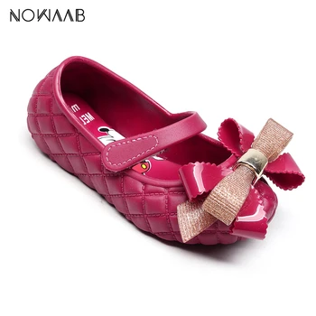 

Mini Melissa Big Bow 2019 New Original Girl Jelly Sandals Bow Kids Sandals Children Beach Shoes Non-slip Melissa Kids Shoes