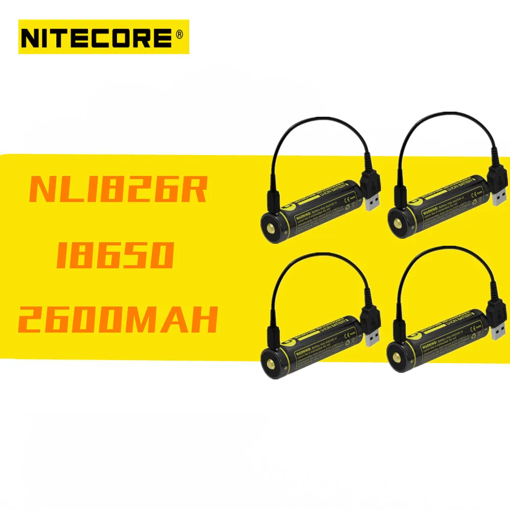 Аккумуляторные литий ионные батареи Nitecore NL1826R 18650 мАч 2600 в 3 6 Вт ч 4
