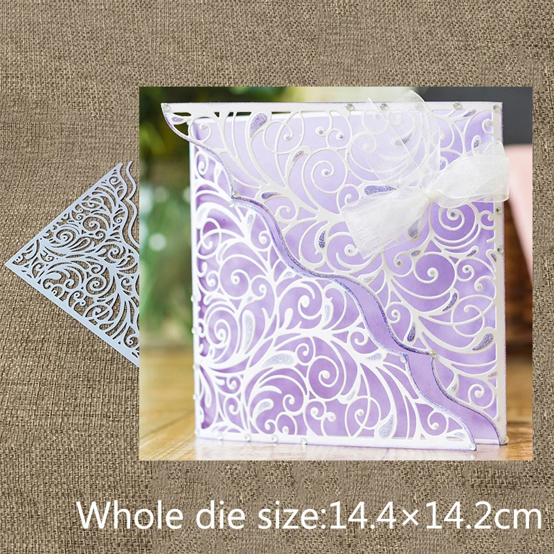 

New Design Craft Metal Cutting Dies lace flower Triangular frame card Scrapbooking Album DIY Paper Card Craft Embossing Die Cuts