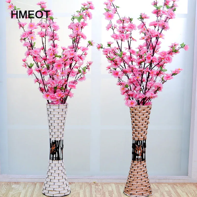 

55cm New Country style Artificial flower rattan vase wedding hotel home decoration Accessories Flower arrangement vase 1pcs