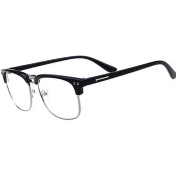 

Metal Half-rim Frame Glasses Retro Men Reading Glasses UV Protection Glass Without Magnification Boss Eyeglasses Frame Wholesale