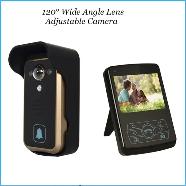

2.4GHz Digital 3.5inch Monitor Wireless Video Door Intercom with Adjustable Camera