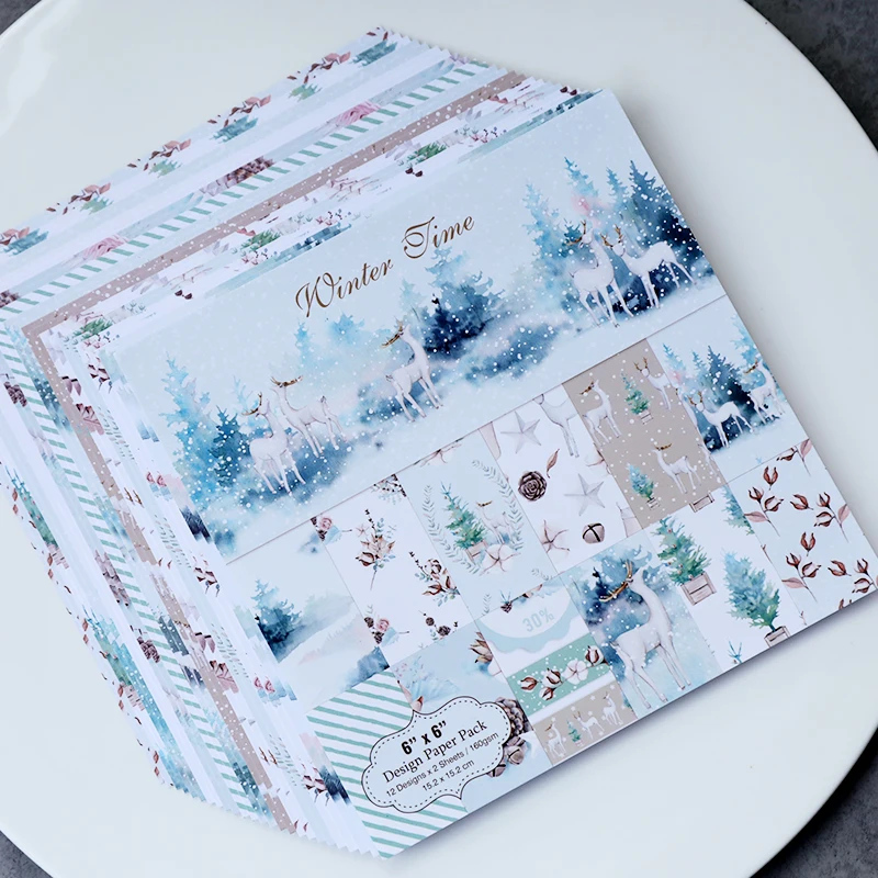 

Single-side Printed Mixed pattern creative papercraft art paper handmade scrapbooking kit set book