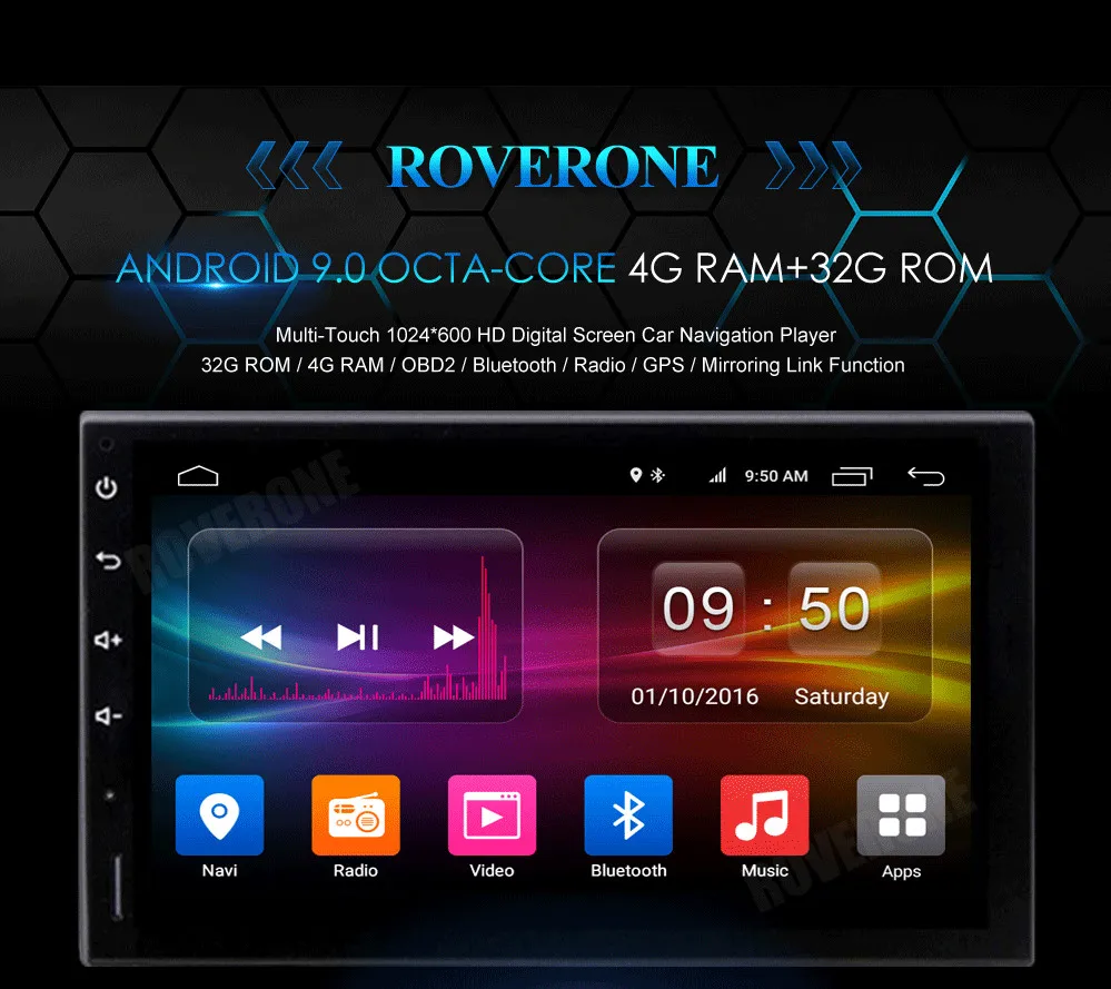 Perfect RoverOne Android 9.0 Octa Core Car Radio GPS For Kia Sorento 2009 2010 2011 2012 Touchscreen Multimedia Player Stereo Head Unit 14