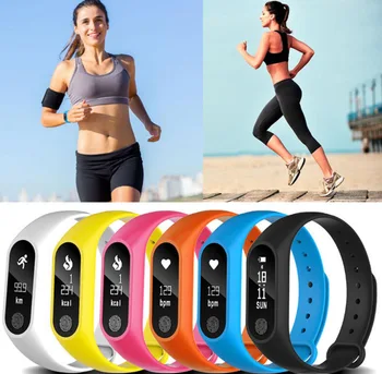 

Women&Men's Waterproof IP67 M2 Watch Fitness Heart Rate Monitor Blood Pressure Pedometer Bluetooth Smart Wristband Android iOS