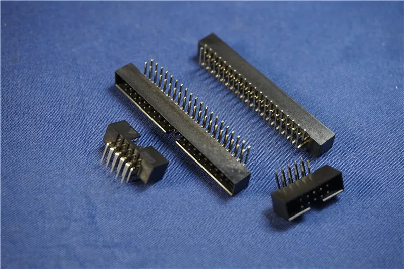 1000 шт 0 079 &quot2 мм PCB IDC Box Header 6 8 10 12 14 16 18 20 24 26 30 34 40 60 Pin сквозное отверстие правый угол