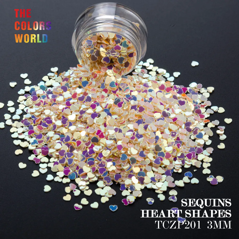 

TCT-116 Heart Shape 3MM Size Sequins For Nail Art Decoration Body Art FacePaint Nail Gel Manual DIY Decoration Crafts Decoration