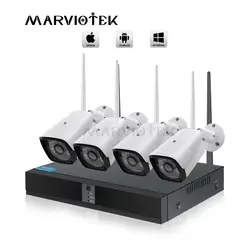 CCTV Системы 4CH 1080P HD IP Камера WI-FI NVR комплект P2P камера onvif CCTV Системы уличная беспроводная камера видеонаблюдения Системы WI-FI ИК