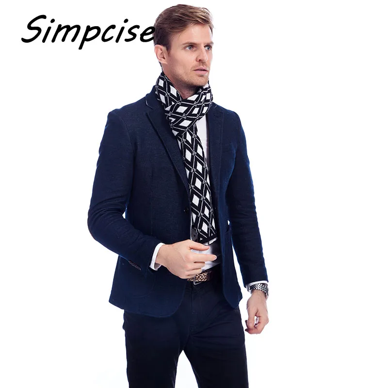 hair scarf for men Sale 2021 New Fashion Men  Warm Scarf Winter Thick Scarf Men's Knitted Snowflake Scarves Men Accessories A3A18942 head scarf men