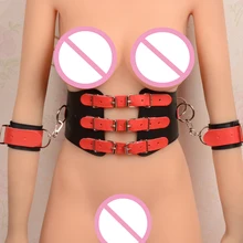 Pu Leder Bondage Harness Bdsm Handfesseln Erotikspielzeug Für Frauen LL230