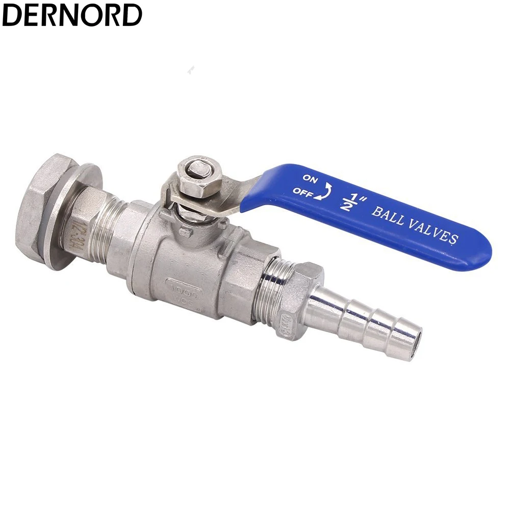 DERNORD 1/" из нержавеющей стали бесшовный компактный шаровой клапан& Барб-сосуд для домашнего варения пива горшок