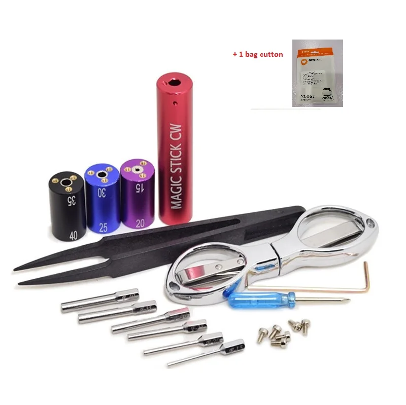 

Mini Vape DIY Tool Box Kit Tweezers Pliers Wire Heaters Kit Coil For Packing Electronic Cigarette Accessories