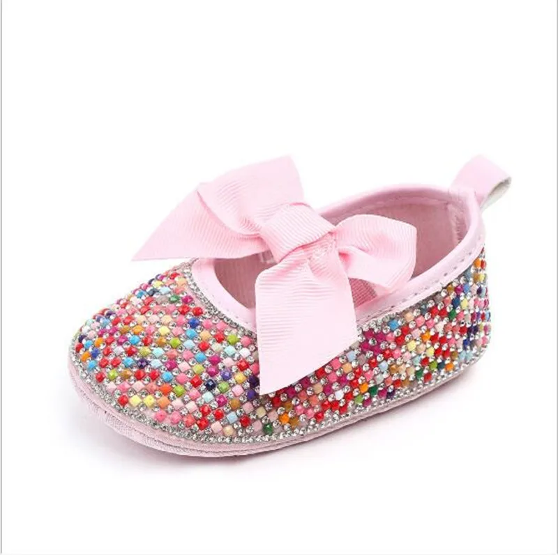 Новинка весны/осень для маленьких девочек обувь прекрасная Bowknot младенцев, для тех, кто только начинает ходить, для новорожденных девочек, туфли в стиле «Принцесса»