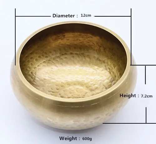 Тибетская медная чаша Поющая буддийская декоративная настенная Посуда Украшение дома декоративная настенная посуда тибетская ручная работа - Цвет: 12 cm