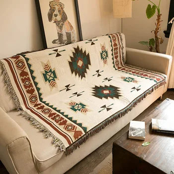 Bohemian Geometric Blanket 1