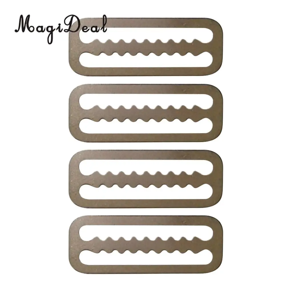 Durable 4pcs 316 Stainless Steel Weight Belt Weightlifting Belt Keeper for Scuba Divers and Snorkelers Swimming Diving Accessory