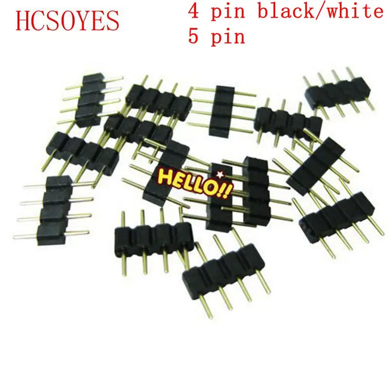 1000 шт. 4pin/5pin штекер Адаптер RGB led разъем для SMD 5050 3528 Светодиодная лента|rgb connector|led