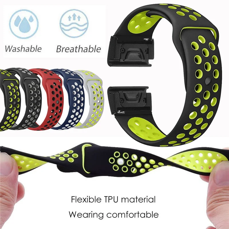 

Silicone Sport Watch Band Strap For Garmin Forerunner 945 935 Smart Watch Quick Release Replacement Strap Breathable Bracelet