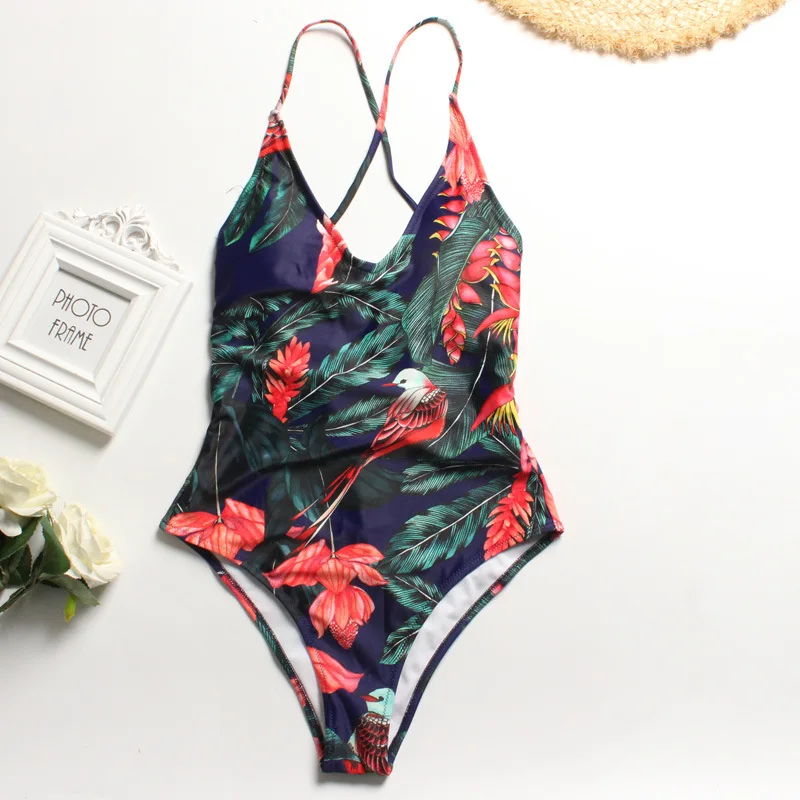 

Sexy Swimwear Women 2019 Bather One Piece Indoor Swimsuit Push Up Monokini Vintage Bathing Suit May Female Beach Swimming Suits