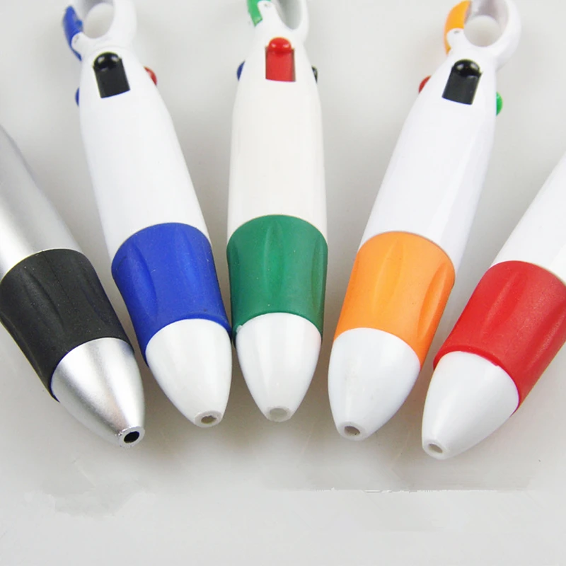 

Cute Carabiner Ballpoint Pen Multicolor Ball Pen 4 In 1 Colorful Pen School Stationery With Keychain Kawaii Buckle Writing Pens