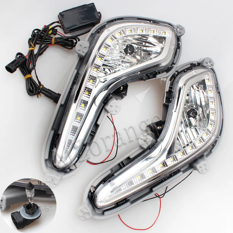 

Car External Light Source Fit For Hyundai Accent Solaris Verna 2010-2013 Daytime Running Light Fog Light Signal DRL Xenon Lamp