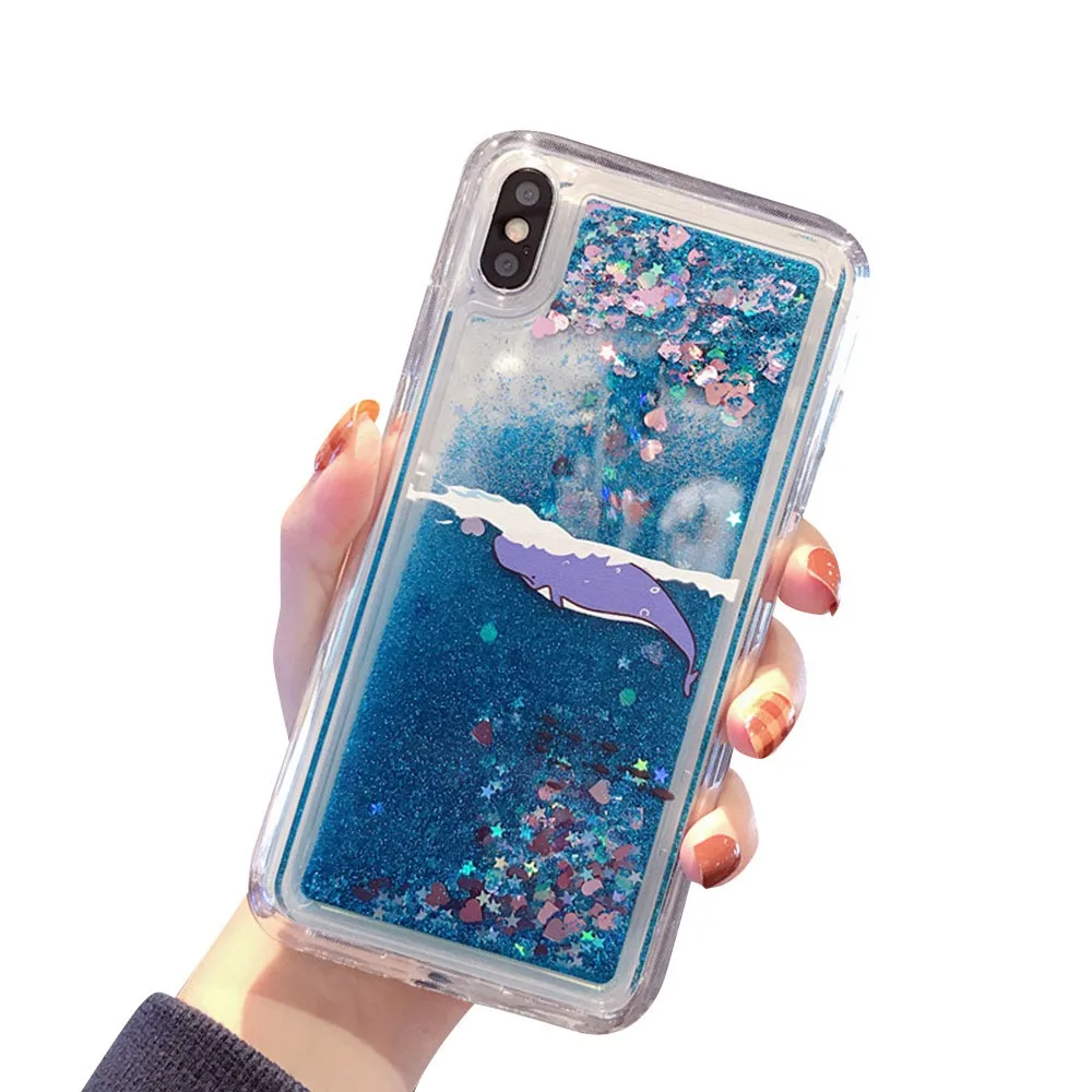 

KISSCASE Quicksand Case For Sumsung Galaxy S10 S9 S8 Plus S10E A50 A7 2018 Whale Pattern Phone Cases For Samsung Note 9 8 Covers