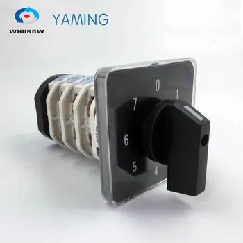

Yaming electric rotary changeover cam switch 4 phases 0-7 position 32A 690V interruptores Manufacturer YMZ12-32/4