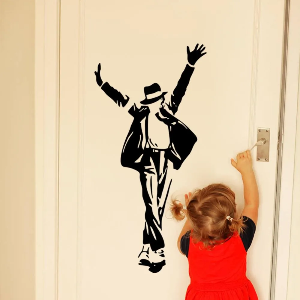 Танцы Майкл Джексон наклейки на стену Съемный Виниловый Настенный декор наклейки на стену спальни DIY домашний декор художественный плакат обои