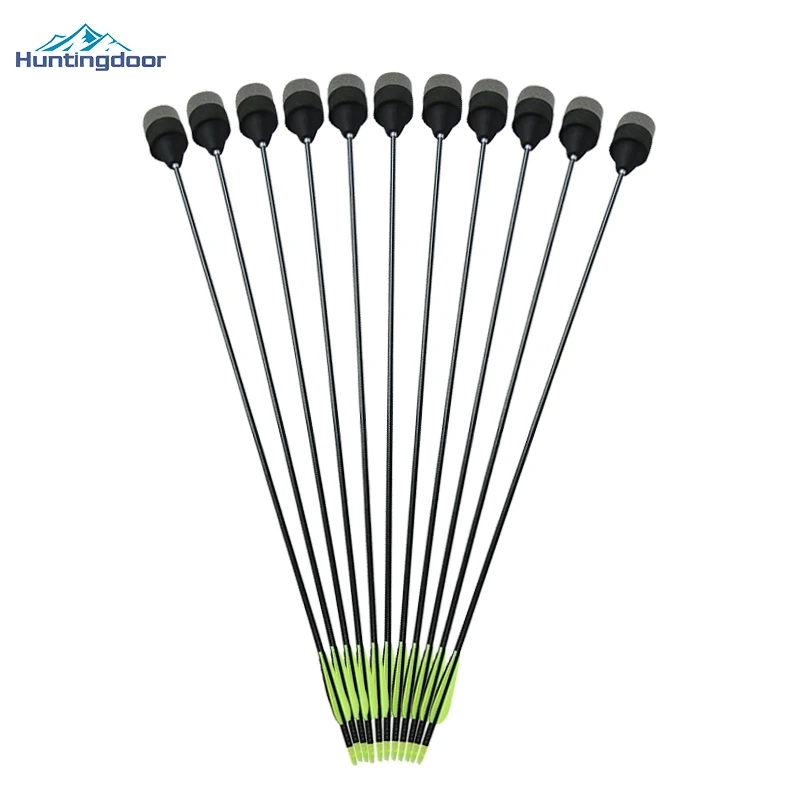 

24pcs Fiberglass Arrows with Sponge Foam Arrowheads Hunting Target Game Practice Broadheads Tips for Archery Shooting Games
