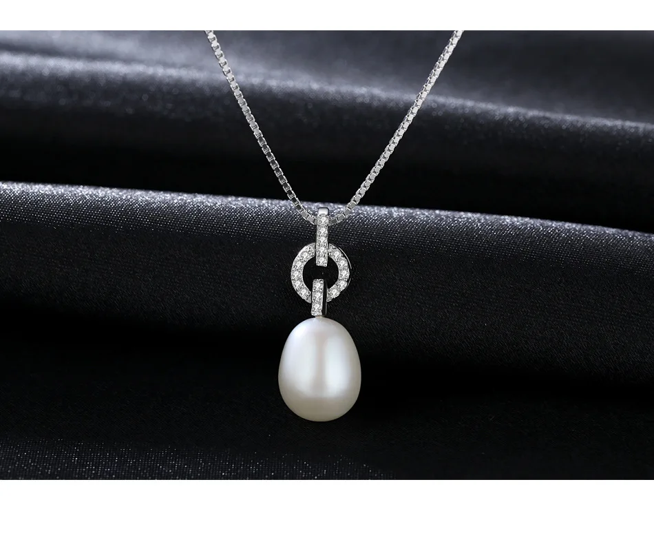 

sterling silver necklace pendant female natural pearls month of the month romantic bride accessories BLT01