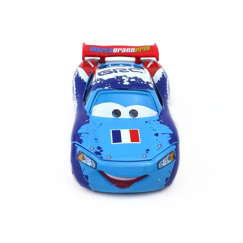 Disney «Тачки» № 95 Lightning Mcqueen Франция узор металл литья под давлением игрушечный автомобиль 1:55 Свободные Фирменная Новинка и