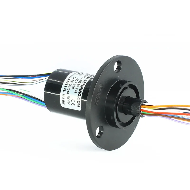 

Capsule slip ring with flange 22mm 24 circuits/wires 2A with gold to gold contact